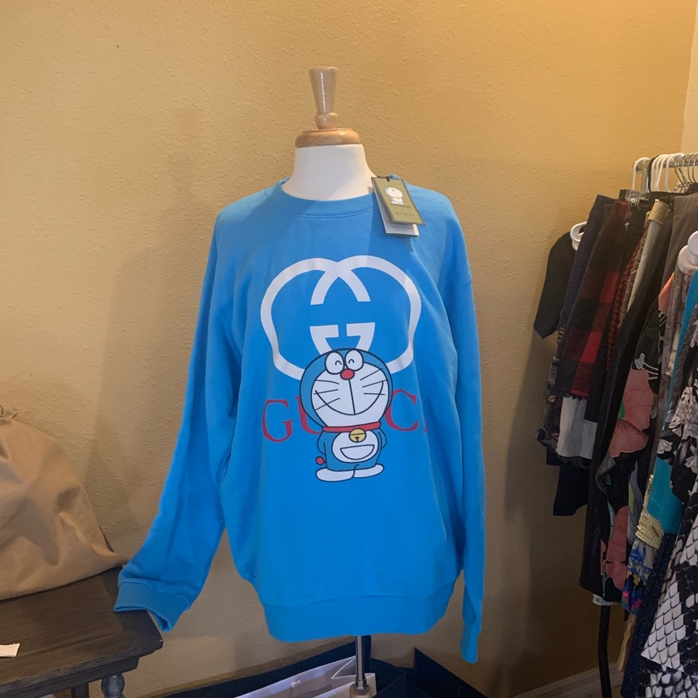 NWT- Gucci Doraemon crewneck sweatshirt Sz:M